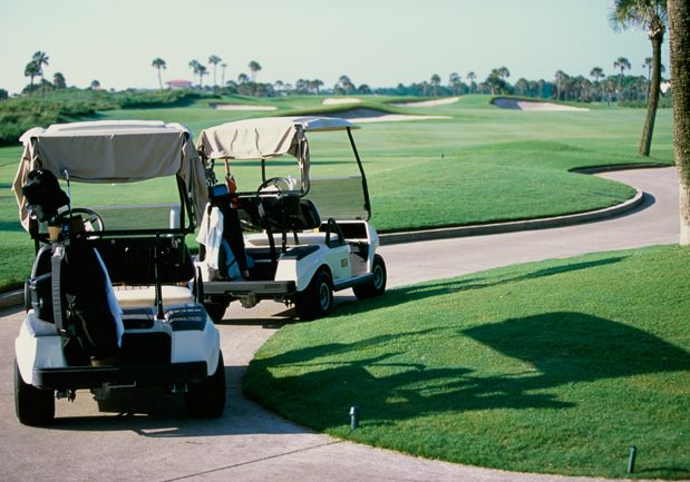 Two golf carts